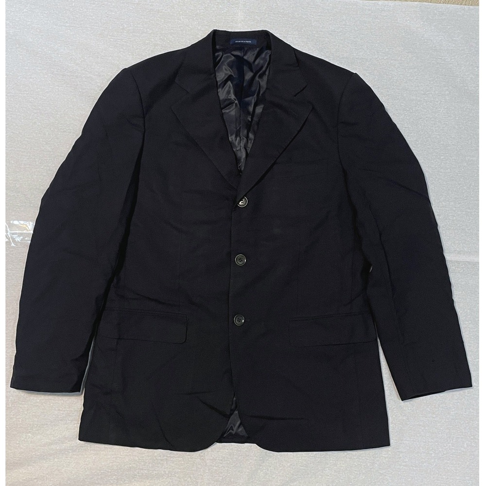 Oscar De La Renta Navy Mens Three Button Blazer Sport Coat 40R